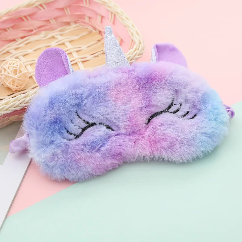 Cartoon Unicorn Sleeping Mask – Cute Anime Eye Shade for Kids, Travel & Party Gifts - Image 6