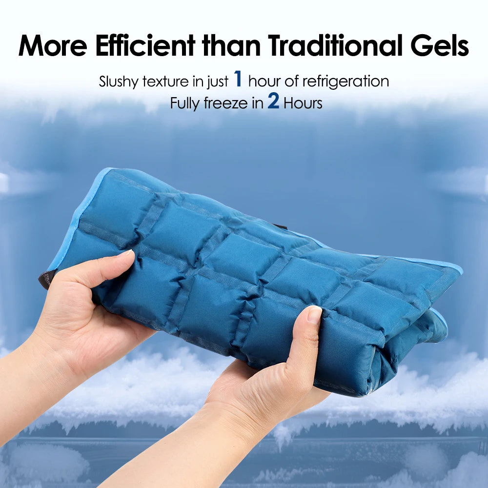 Reusable Cold/Hot Compress Polymer Ice Pack – Soft Knee Compression & Injury Support - Image 3