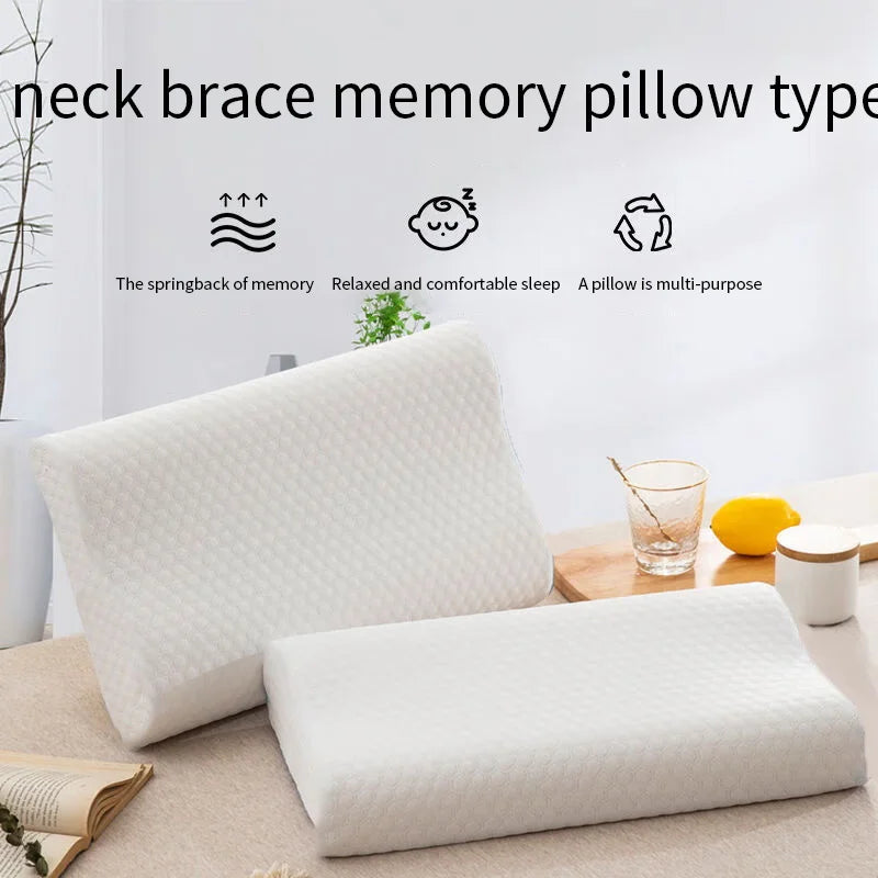 1pc Memory Foam Water Cube Pillow – Anti-Snoring Neck Support with Temperature Sensing Core