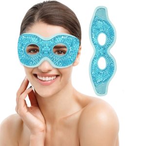 Ice Eye Mask – Reusable Hot & Cold Gel Bead Compress with Eye Holes
