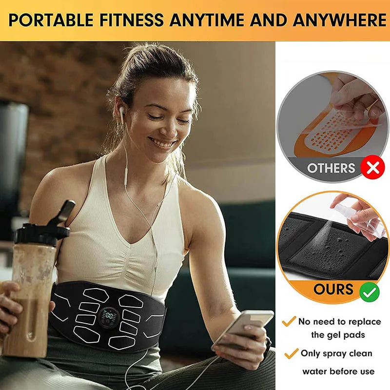 Abdominal Toning Belt – Portable Electronic Muscle Stimulator for Slimming & Core Strength - Image 3