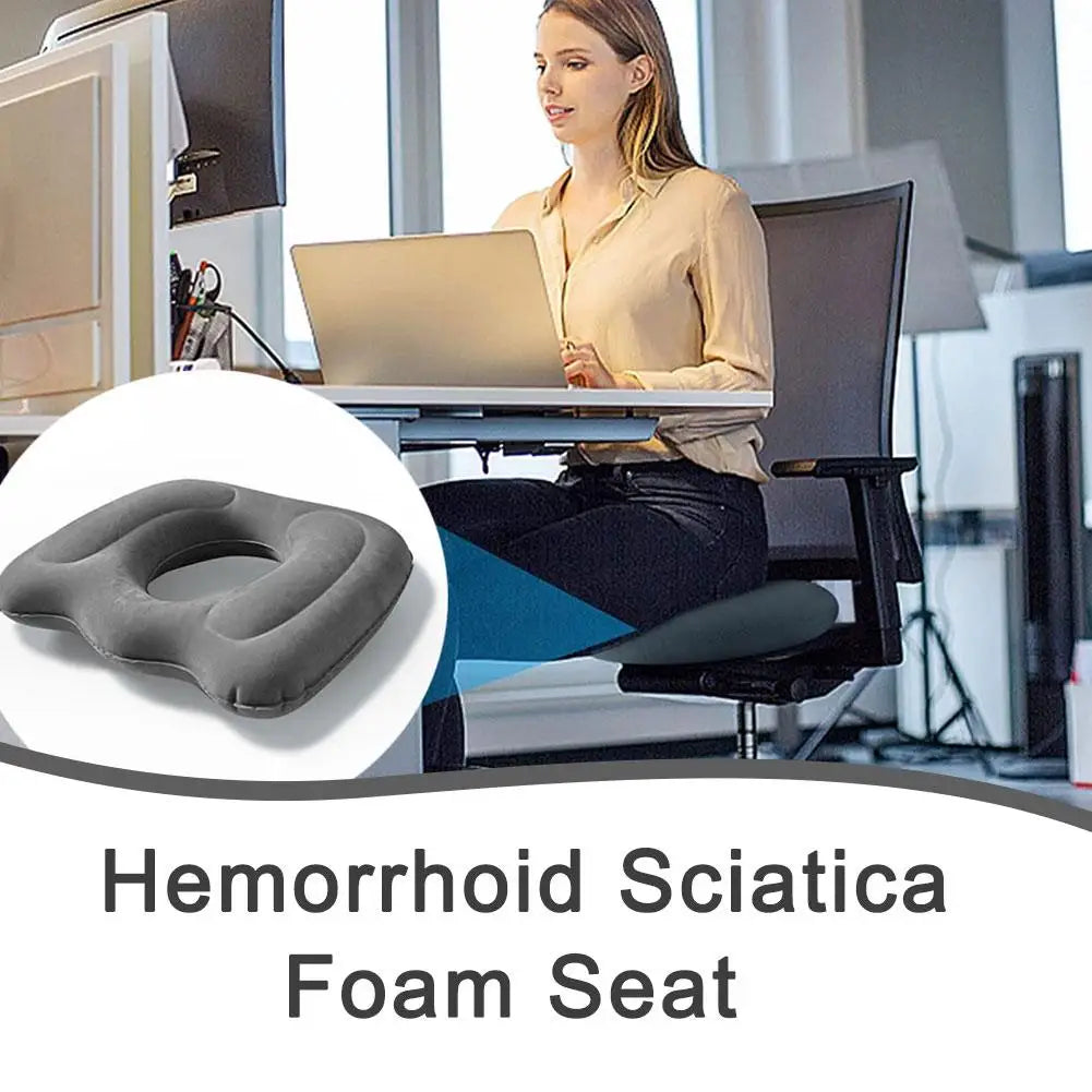 Orthopedic Hemorrhoid Seat Cushion – Foam Support Pillow for Tailbone, Hip & Buttock Comfort