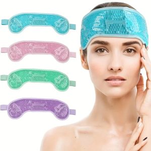 Hot/Cold Gel Bead Migraine Wrap – Ice Pack for Headache & Stress Relief