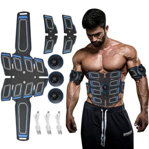 USB Rechargeable Abdominal Muscle Trainer – Portable EMS Fitness Belt