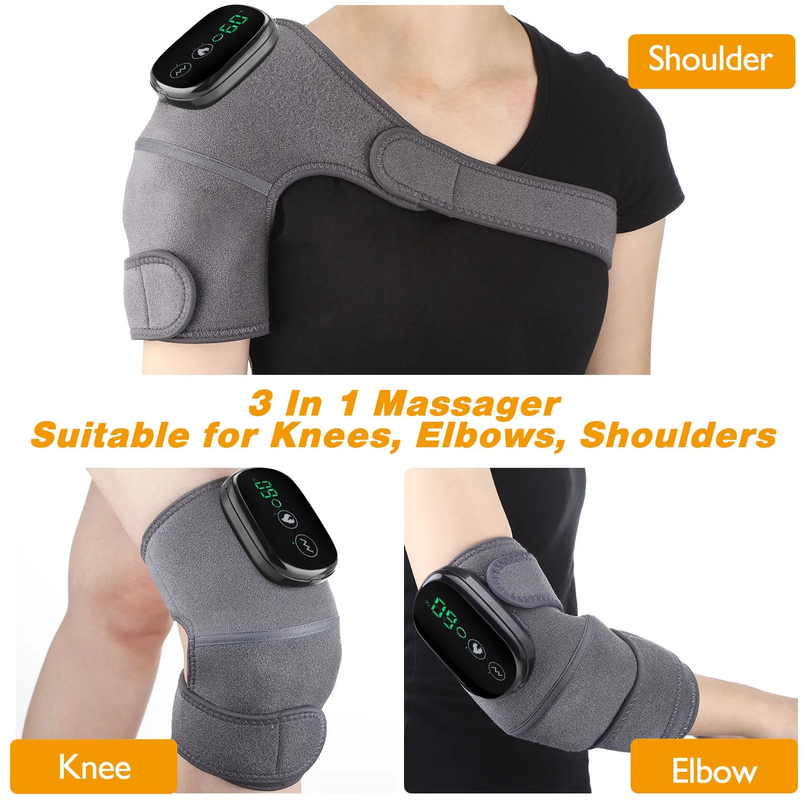 3-in-1 Electric Heating Massage Belt – Hot Compress & Vibration Therapy for Knee, Shoulder & Joint Pain - Image 4