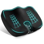 Memory Foam Seat Cushion – Coccyx & Sciatica Relief Pad for Office Chairs