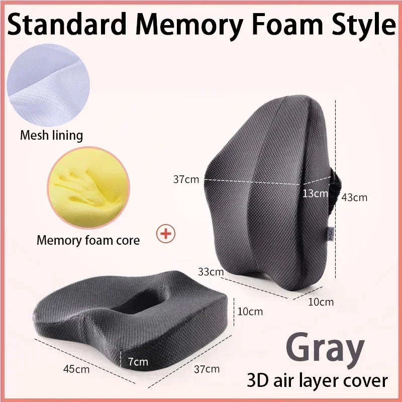 Memory Foam Seat & Back Cushion Set – Orthopedic Support for Coccyx & Waist - Image 11