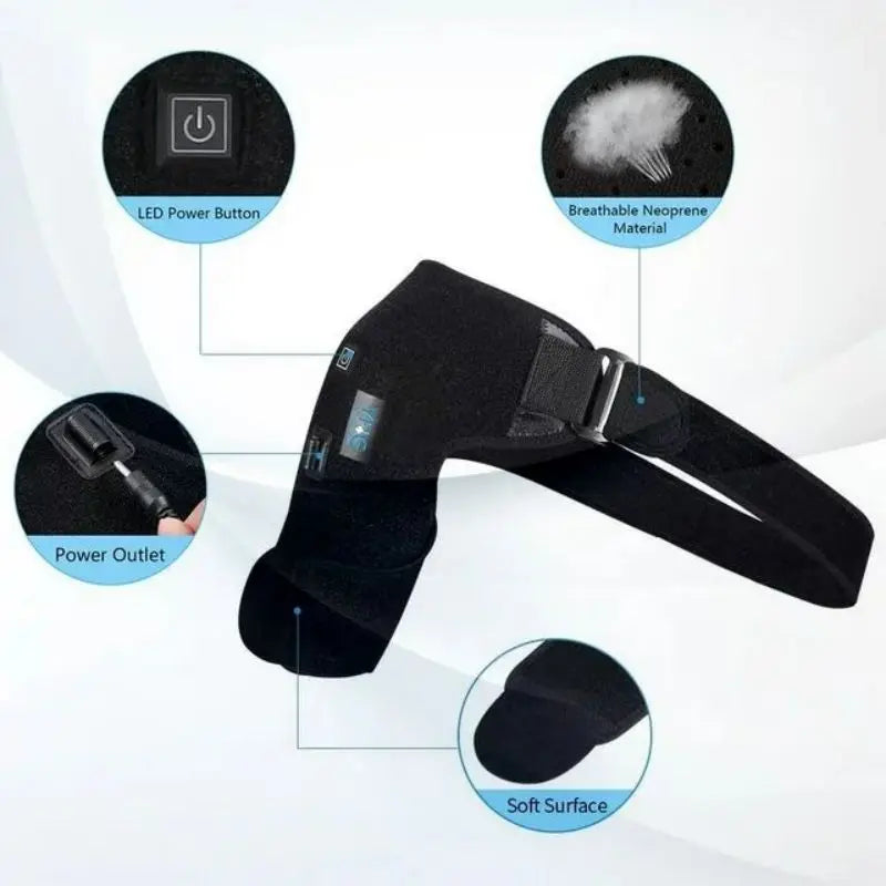 Heating Shoulder Support Belt – Adjustable Temperature Therapy for Pain Relief & Muscle Relaxation - Image 4