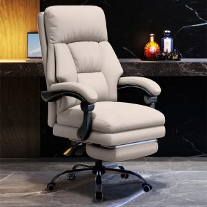 High Back Executive Office Chair – Comfortable Swivel Gaming & Work Chair with Footrest