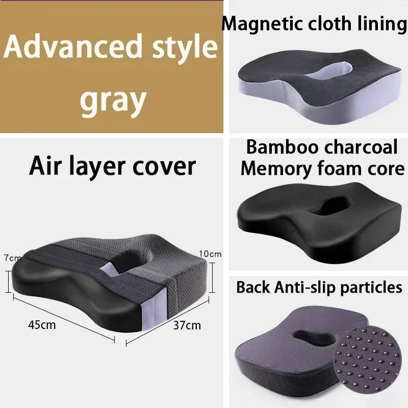 Memory Foam Seat Cushion Set – Orthopedic Support for Coccyx, Lumbar & Hemorrhoid Relief - Image 16