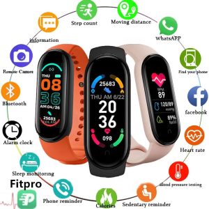 M6 Smart Watch – Multi-Function Fitness Bracelet for Men & Women