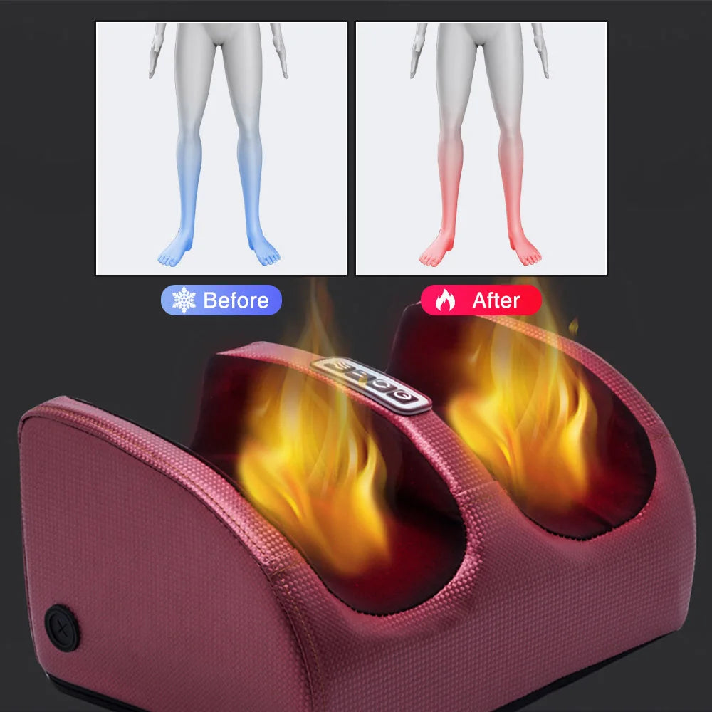 Electric Foot Massager – Heating Therapy Shiatsu Kneading Roller for Muscle Relaxation & Pain Relief - Image 3