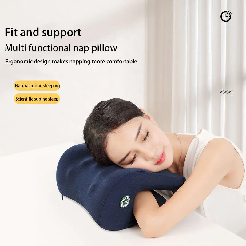 Neck Support Office Rest Lunch Break Pillow – Memory Foam Nap Pillow for Travel & Desk Use - Image 2
