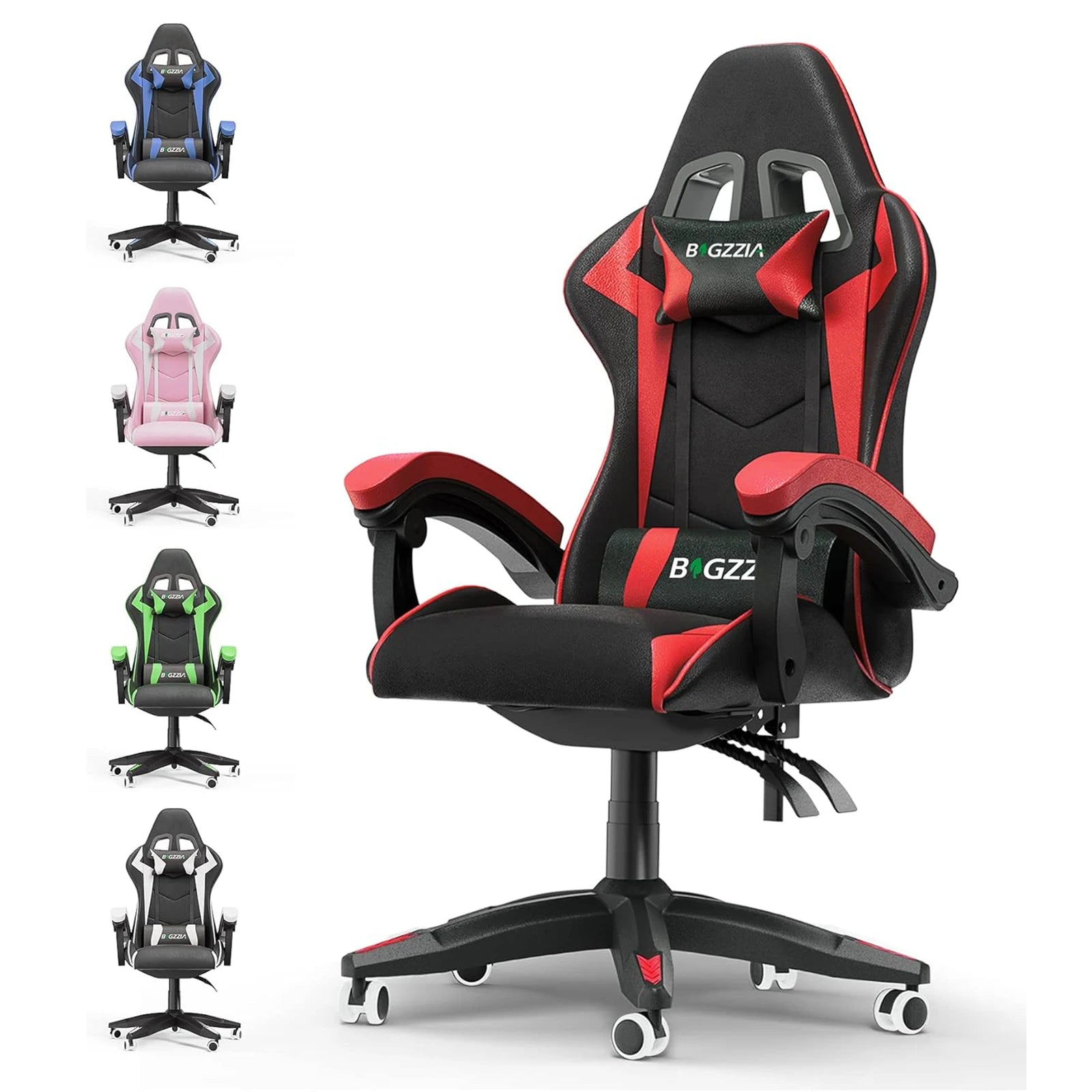Ergonomic Gaming Chair – Height-Adjustable Computer Chair with Lumbar & Headrest Support - Image 8