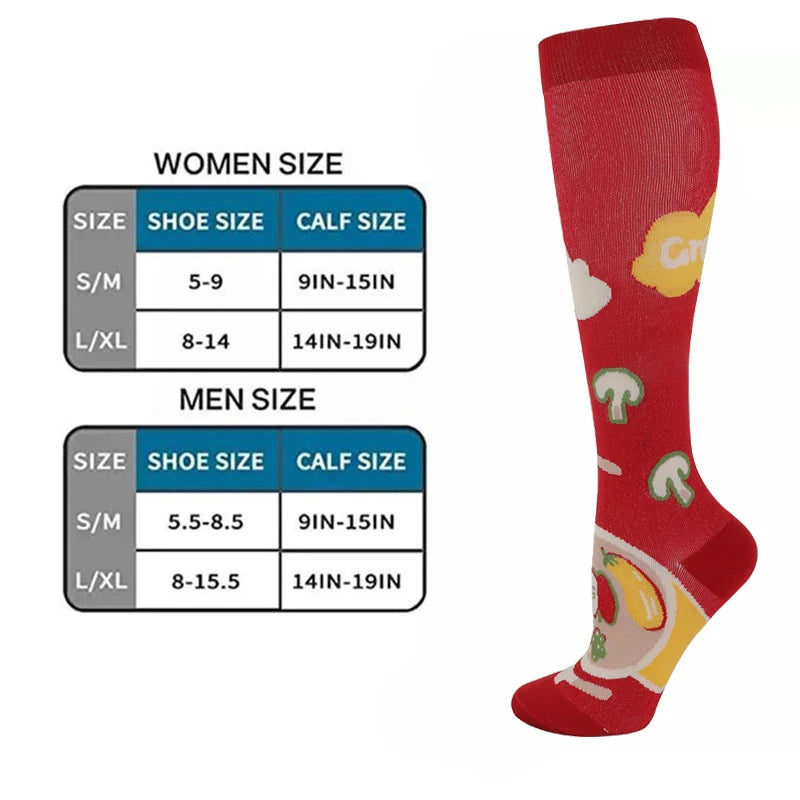 3 Pairs/Pack Compression Socks – 30mmHg Knee-High Support for Men & Women (58 Styles) - Image 2