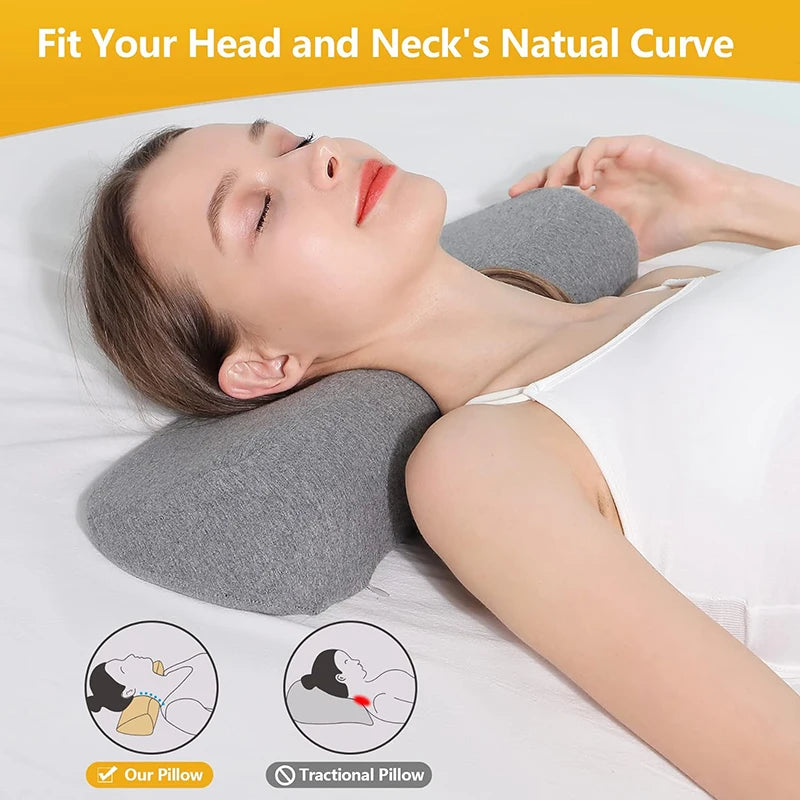 Cervical Contour Memory Foam Pillow – Orthopedic Neck Support for Side Sleepers - Image 3