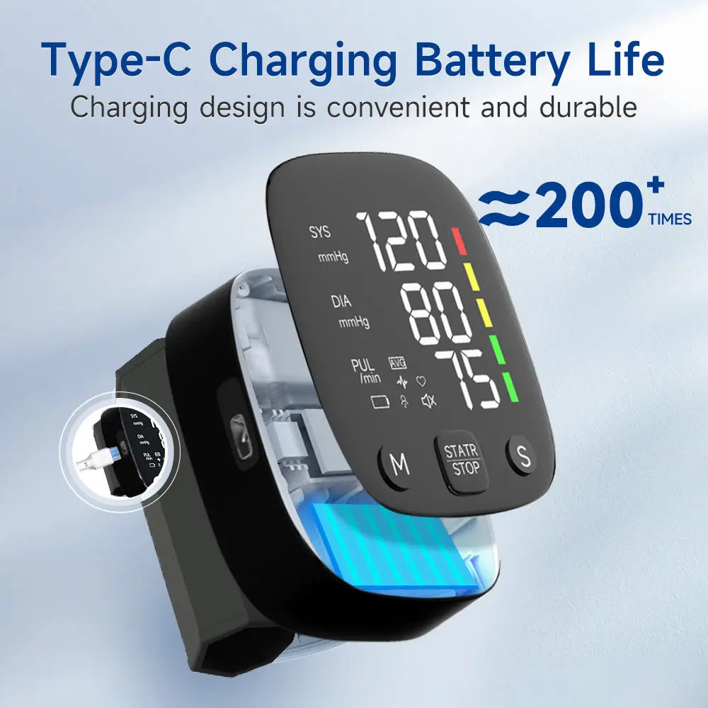 Yongrow Rechargeable Digital Wrist Blood Pressure Monitor – Tonometer & Heart Rate Meter - Image 3