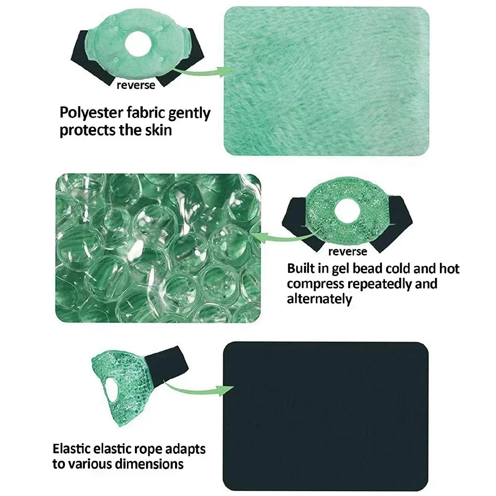 Silver-Purple Cooling Knee Brace – Adjustable Hot & Cold Compress Wrap - Image 4