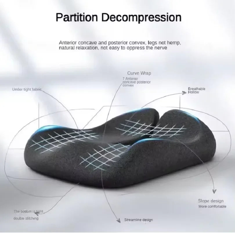 Memory Foam Coccyx Cushion – Tailbone & Sciatica Pain Relief for Office & Car Seats - Image 2