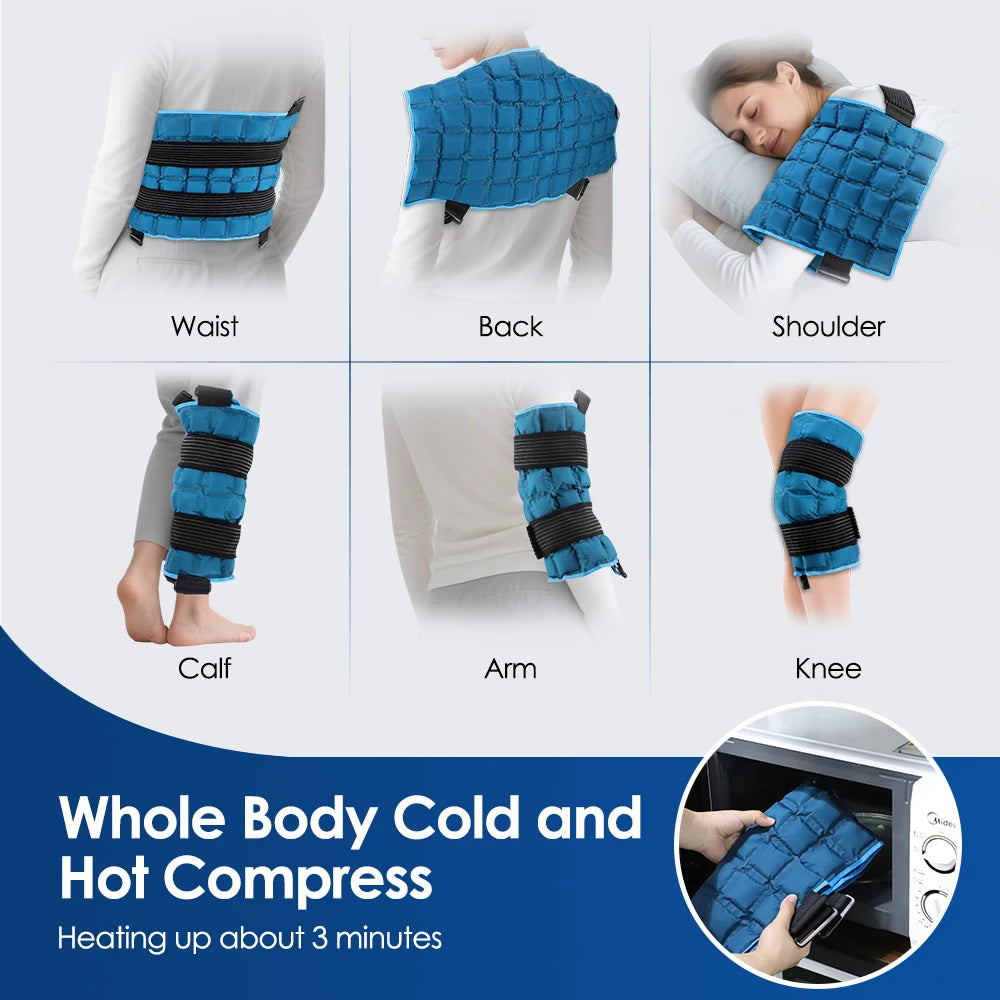 Reusable Cold/Hot Compress Polymer Ice Pack – Soft Knee Compression & Injury Support - Image 4