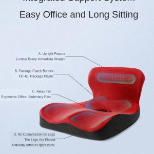 Upgraded "L" Shape Cushion – Orthopedic Memory Foam for Back & Coccyx Support