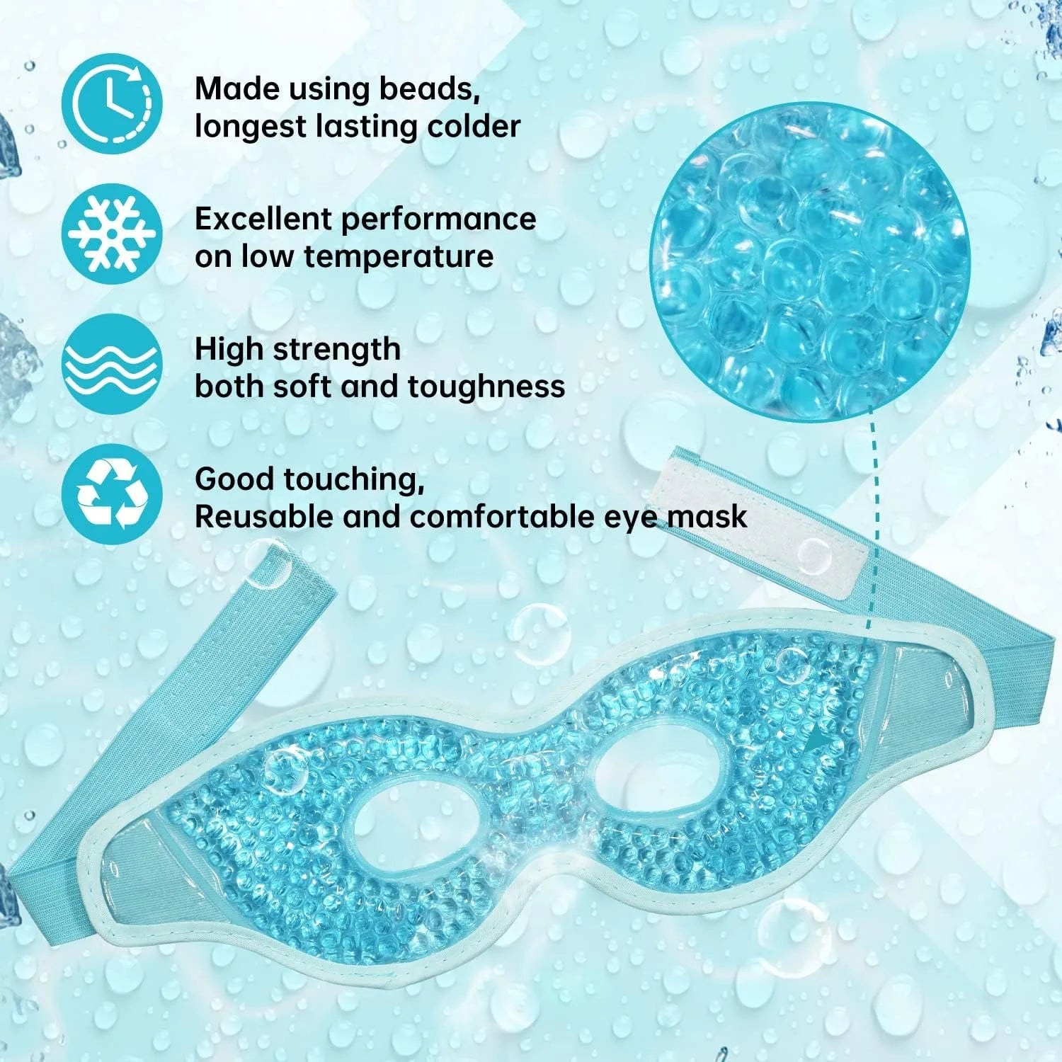 Ice Eye Mask – Reusable Hot & Cold Gel Bead Compress with Eye Holes - Image 6