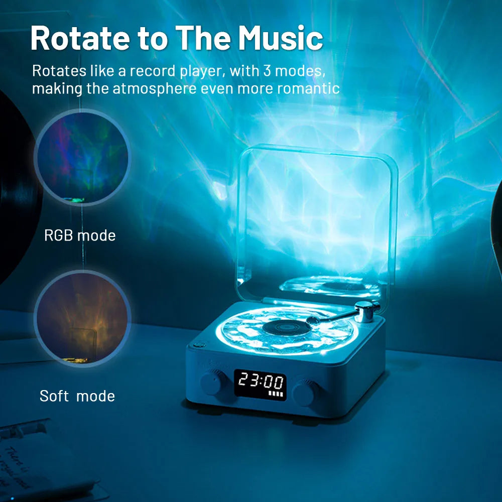 Mini Retro White Noise Bluetooth Speaker – Portable Vintage Sleep Aid with Subwoofer & RGB Light - Image 3