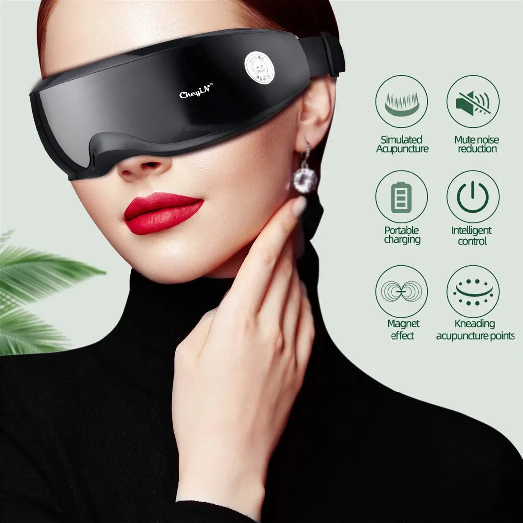 Smart Eye Massager – Magnetic Therapy & Vibration with 9 Modes for Eye Fatigue Relief