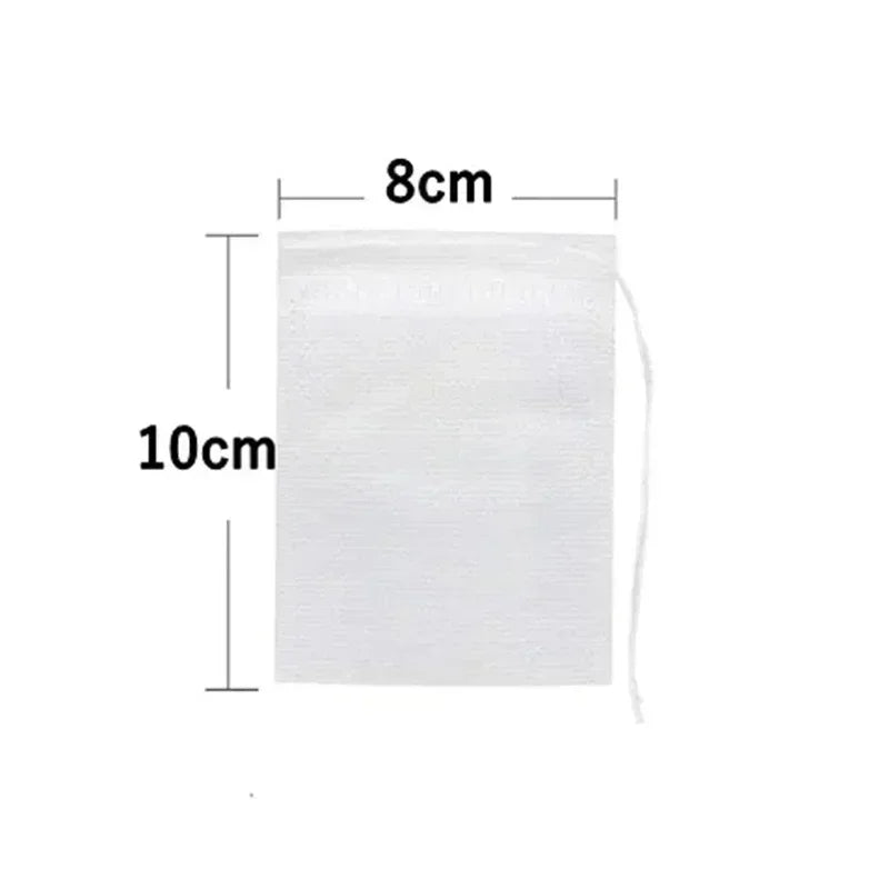 200/50PCS Disposable Tea Filter Bags – Non-Woven Fabric with Drawstring - Image 10