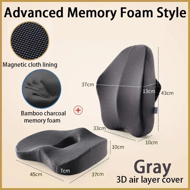 Memory Foam Seat Cushion Set – Orthopedic Support for Coccyx, Lumbar & Hemorrhoid Relief - Image 14
