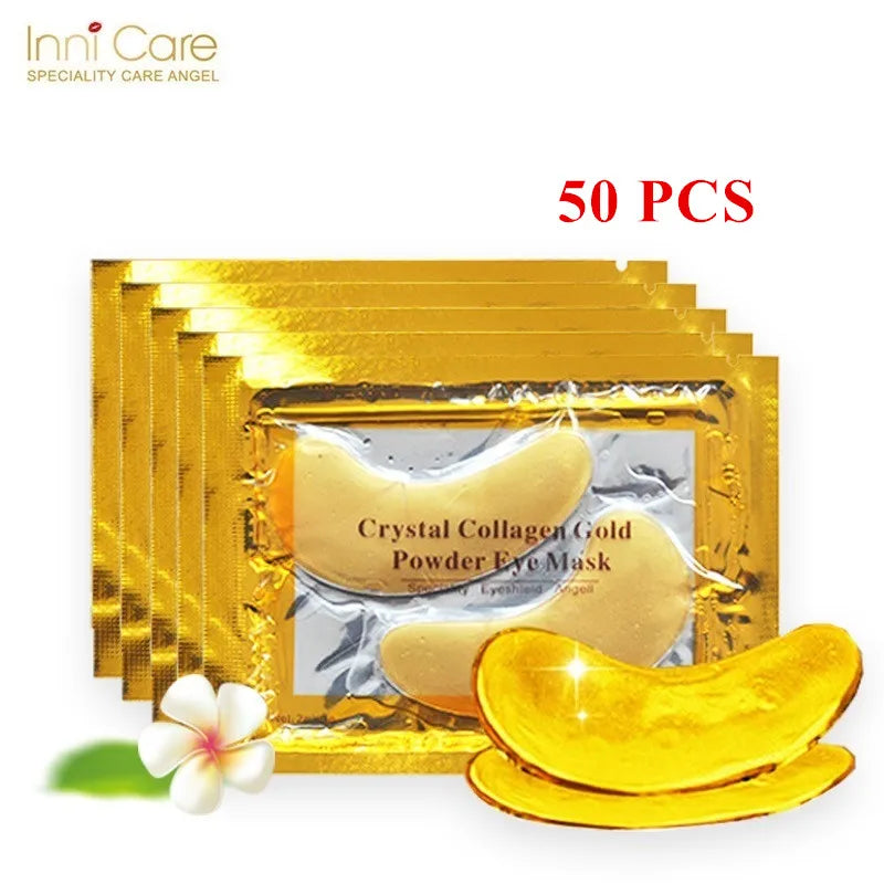 InniCare Crystal Collagen Gold Eye Mask – 50/60/80/100 Pcs - Image 9