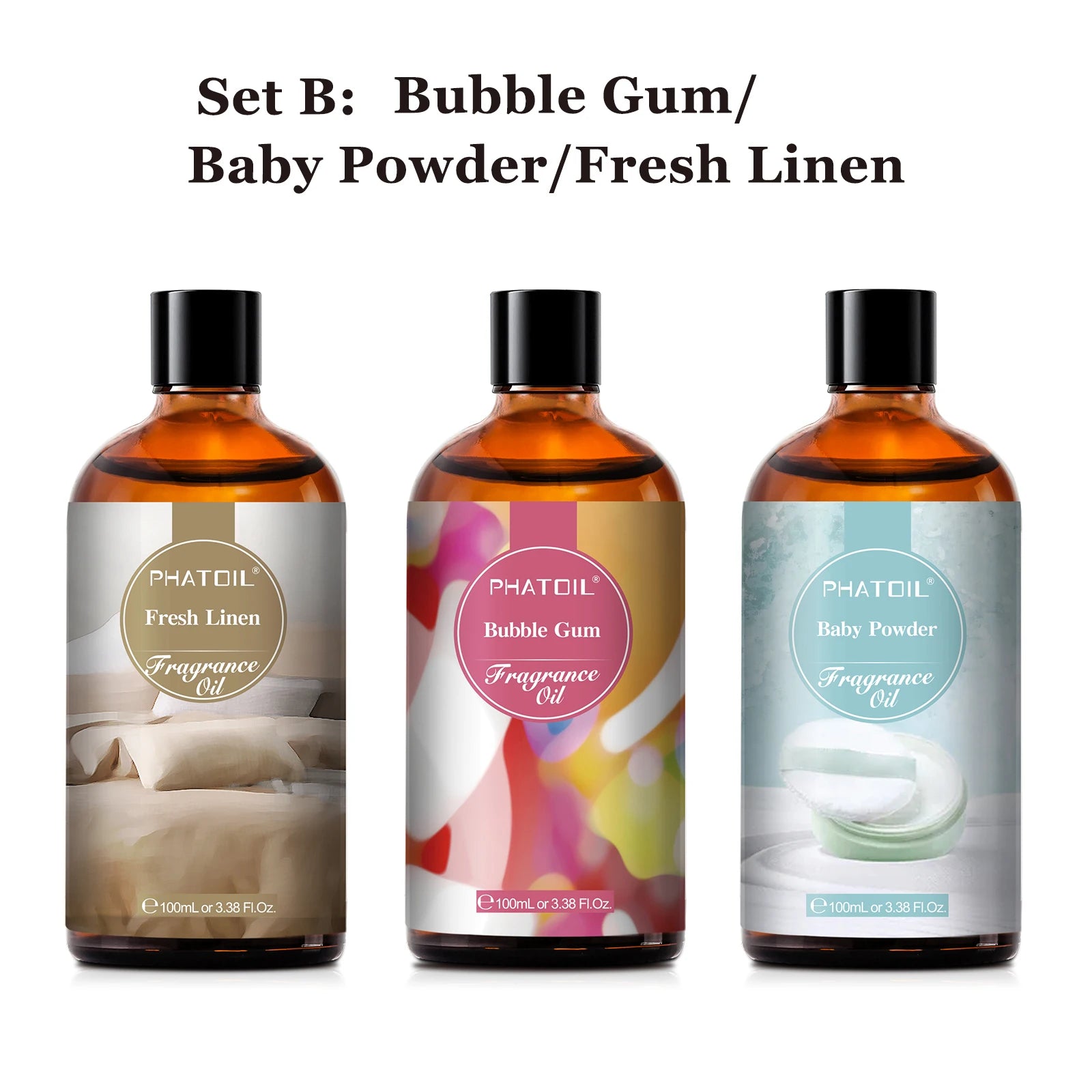 PHATOIL 100ml Fragrance Oil – Coconut & Vanilla, Bubble Gum, Sea Breeze & White Musk Scents - Image 23