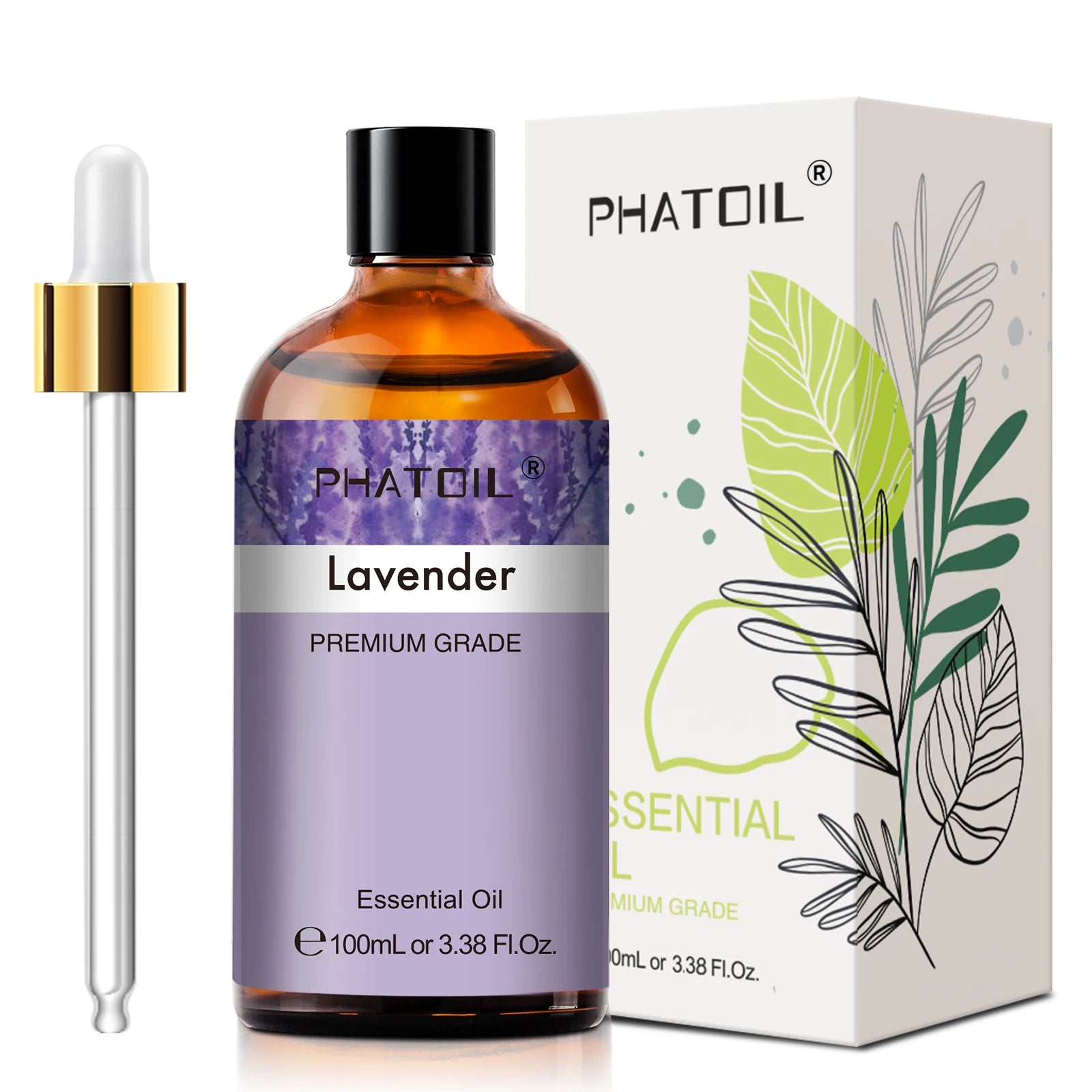 PHATOIL 100ml Essential Oil Collection – Eucalyptus, Lavender, Vanilla, Jasmine, Lemon & Bergamot - Image 4
