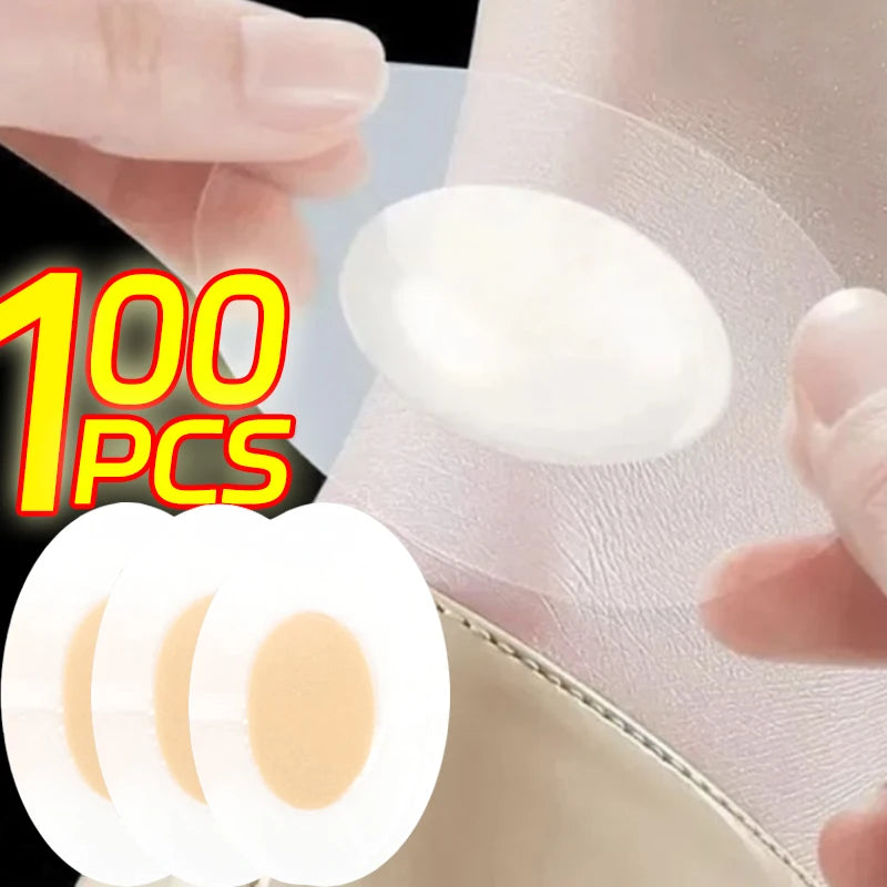 100PCS Pain Relief Gel Heel Protectors – Hydrocolloid Adhesive Blister Pads for Foot Care - Image 2