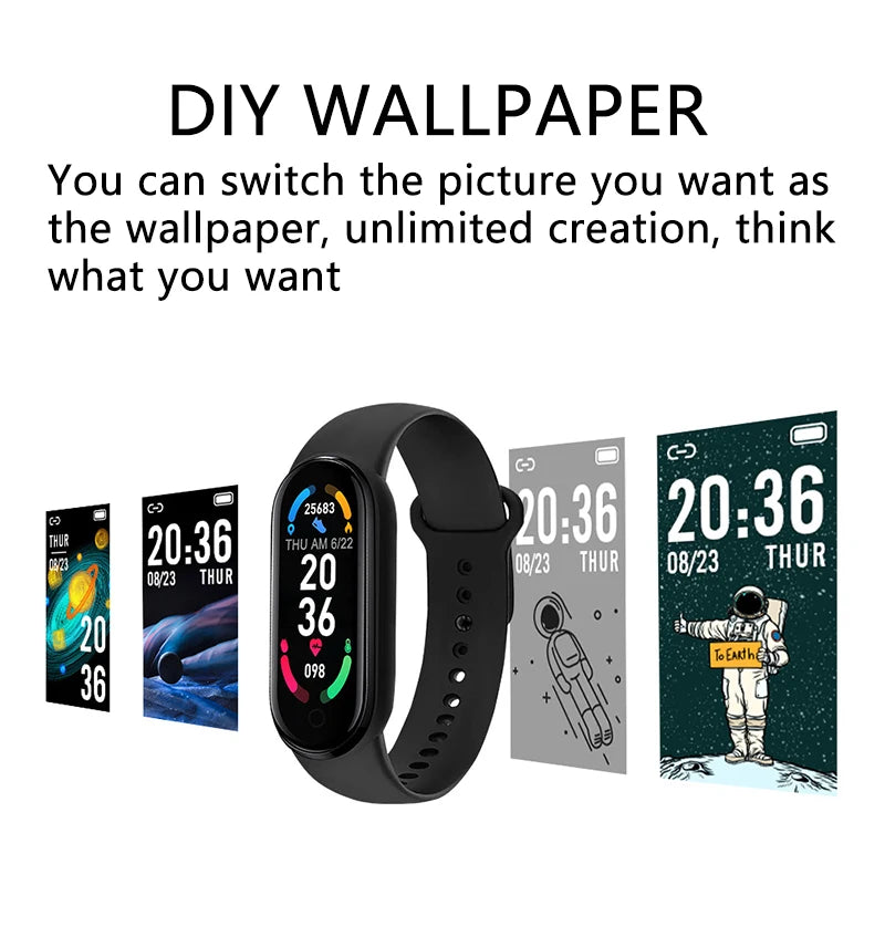 M6 Smart Watch – Multi-Function Fitness Bracelet for Men & Women - Image 4