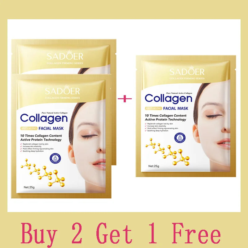 10PCS Collagen Anti-Wrinkle Facial Mask – Korean Skincare for Firming, Moisturizing & Brightening - Image 8