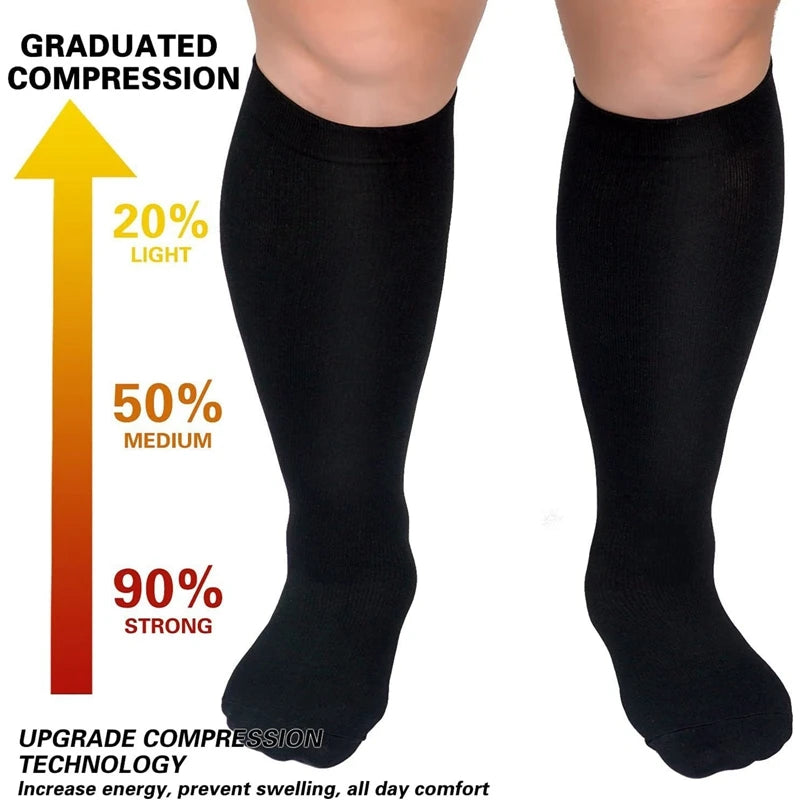 Unisex Compression Socks – Knee-High Support for Varicose Veins, Sports, Travel & Pain Relief - Image 3