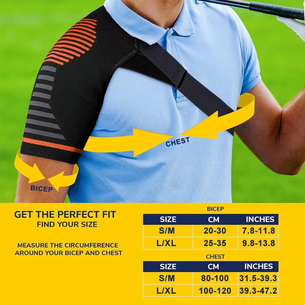 Professional Shoulder Brace – Support & Compression Sleeve with Arm Immobilizer and Stability Strap - Image 3