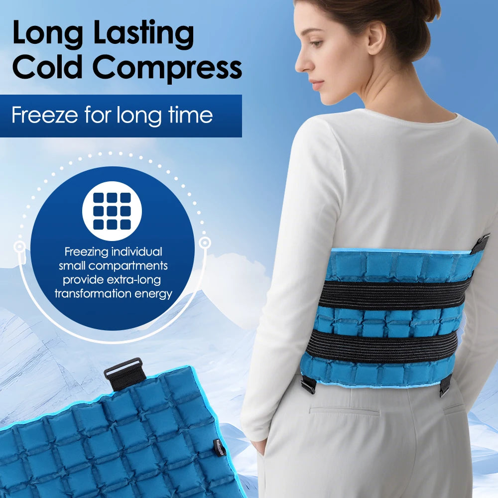 Reusable Cold/Hot Compress Polymer Ice Pack – Soft Knee Compression & Injury Support - Image 2
