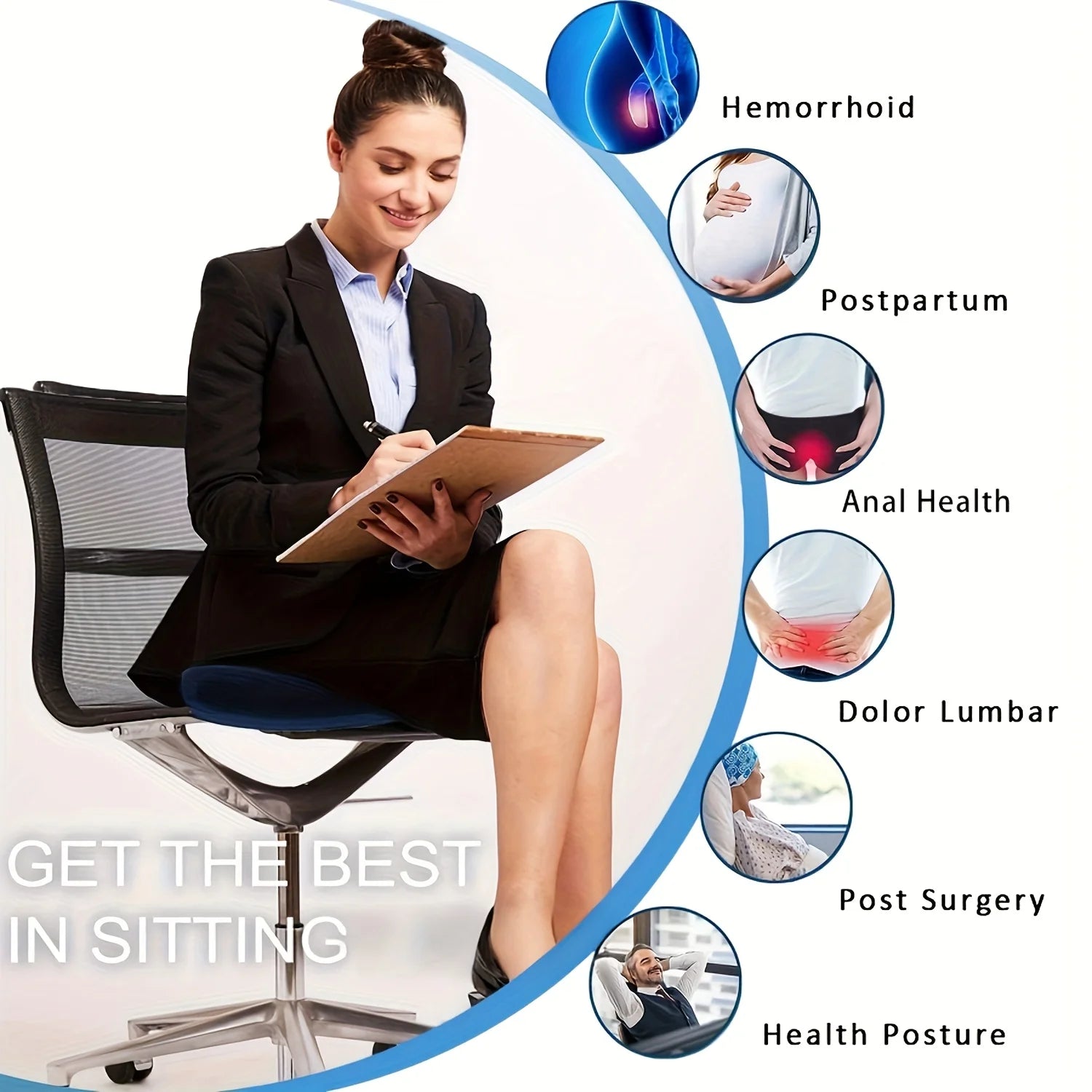 Orthopedic Donut Pillow – Memory Foam Coccyx & Hemorrhoid Seat Cushion - Image 6