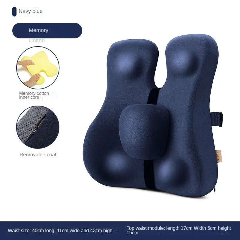 Memory Foam Seat Cushion & Back Support Pillow Set – Orthopedic Relief for Coccyx, Hip & Lumbar - Image 13