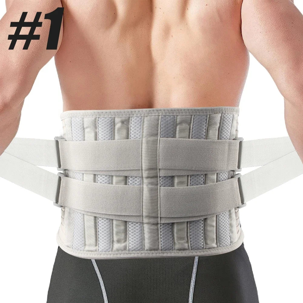 Tcare Sports Back Brace – Lower Back Pain Relief with 6 Support Stays - Image 7